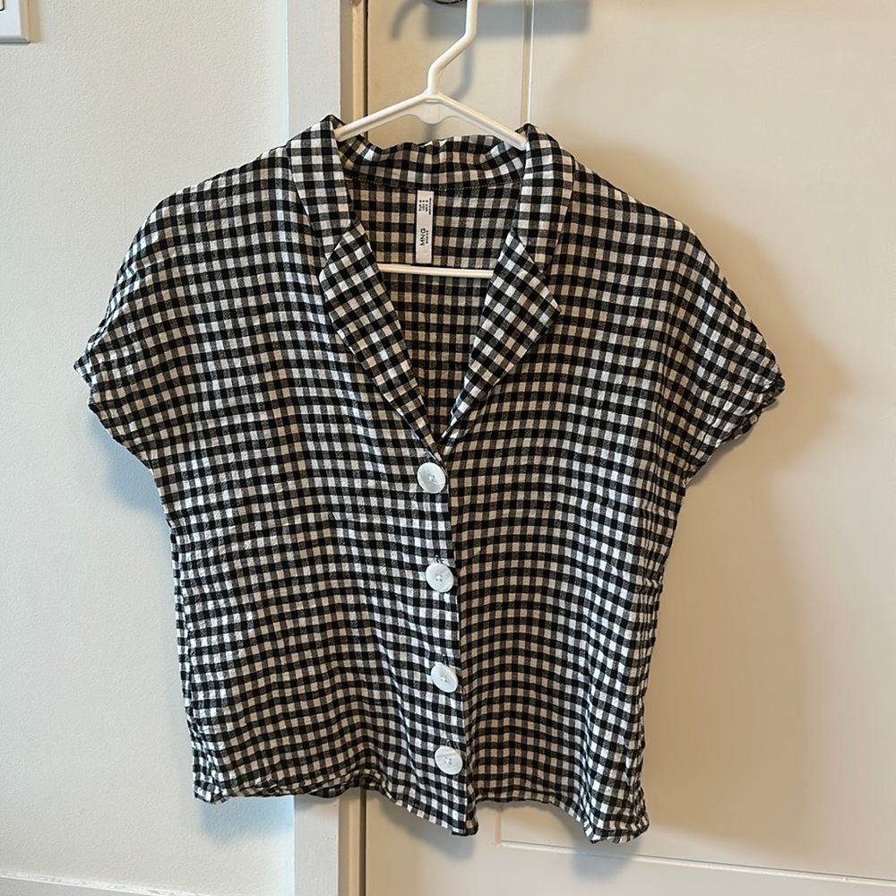 Mango gingham top